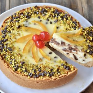 fetta di cheesecake cassata