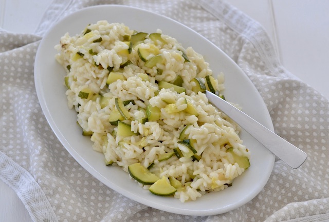 risotto alle zucchine servito